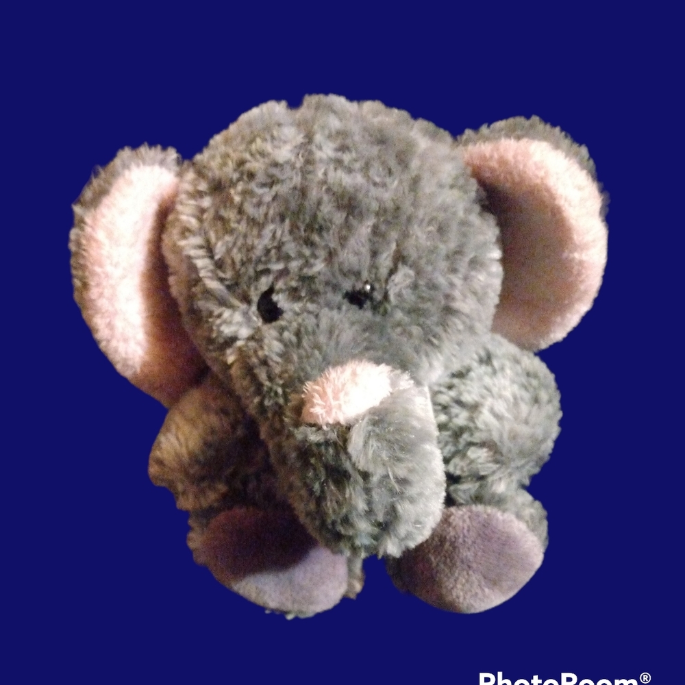 Princess Soft Toys Pink and Grey Plush Elephant